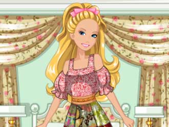 barbie's patchwork peasant dress