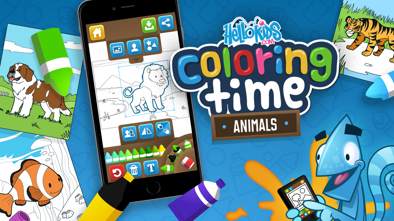 coloring time: animals 