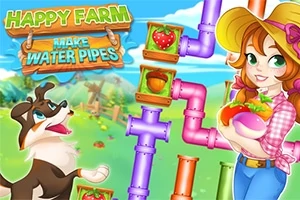 happy farm: make water pipes