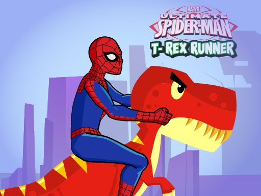 ultimate spider-man t-rex runner